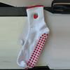 Breathable Pilates Socks Harajuku Street Cherry Embroidery Socks New Yoga Socks