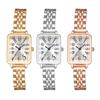 Simple Square Analog Watch for Women: Waterproof Stainless Steel Strap, Fashion Accessory - Valentine's Day, Christmas, Birthday Gift