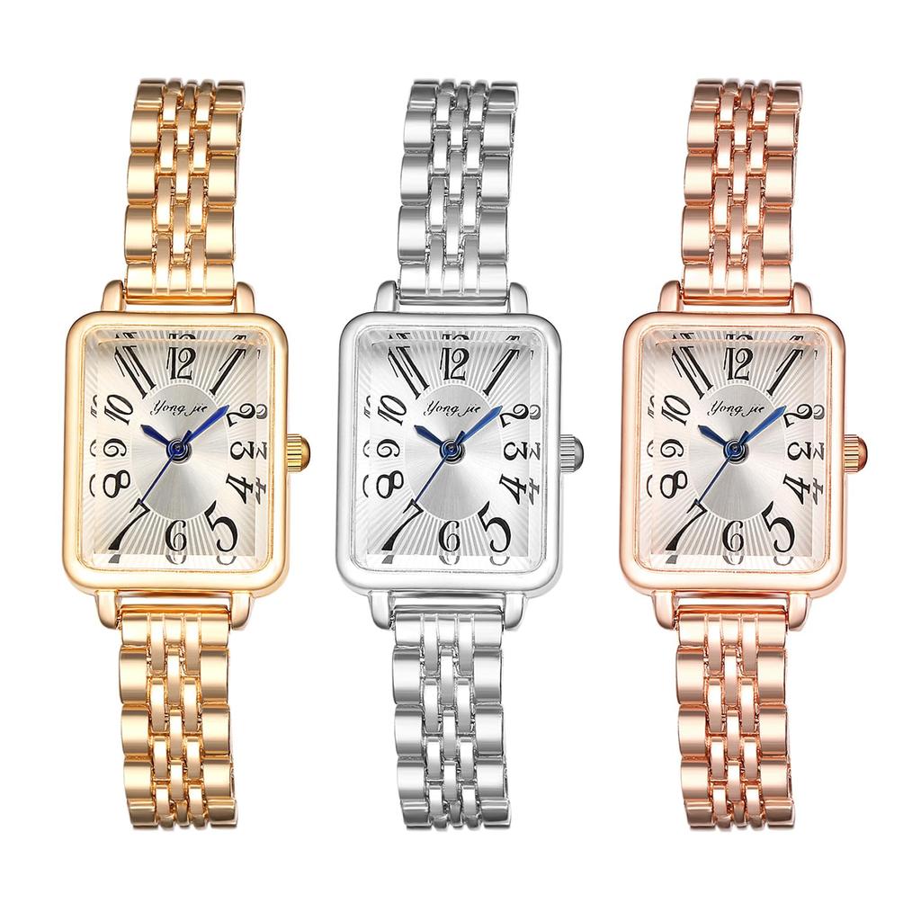 Simple Square Analog Watch for Women: Waterproof Stainless Steel Strap, Fashion Accessory - Valentine's Day, Christmas, Birthday Gift