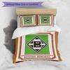 3pcs Duvet Cover Set (1*Duvet Cover + 2*Pillowcase, Without Core), Borussia Monchengladbach Print Bedding Set, Bedroom Decor, All‑Season, Birthday Gif