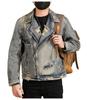 Men's Plus Size Retro Denim Jacket with Turn-Down Collar and Multi-Pockets for Spring