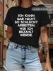 T-Shirt Y2k Teediy German Quote T White/Red