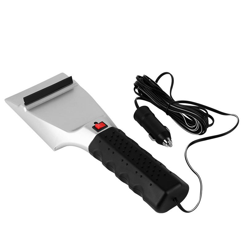 Auto Heated Electric Windshield Ice Scraper Flashlight Snow Melter Car Removal