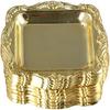 10Pcs Plastic Trays,Gold Storage Mini Tray with Retro Border Cake Fruit Plate Jewelry Display Plastic Tray Party Sushi Plate for Home Decor(Gold)