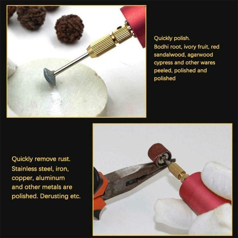 Rotary Electric Handle Nail Drill Kit Multi-Tool for Epoxy Polishing Cleaning and Engraving Mini-Electric Drill Grinder