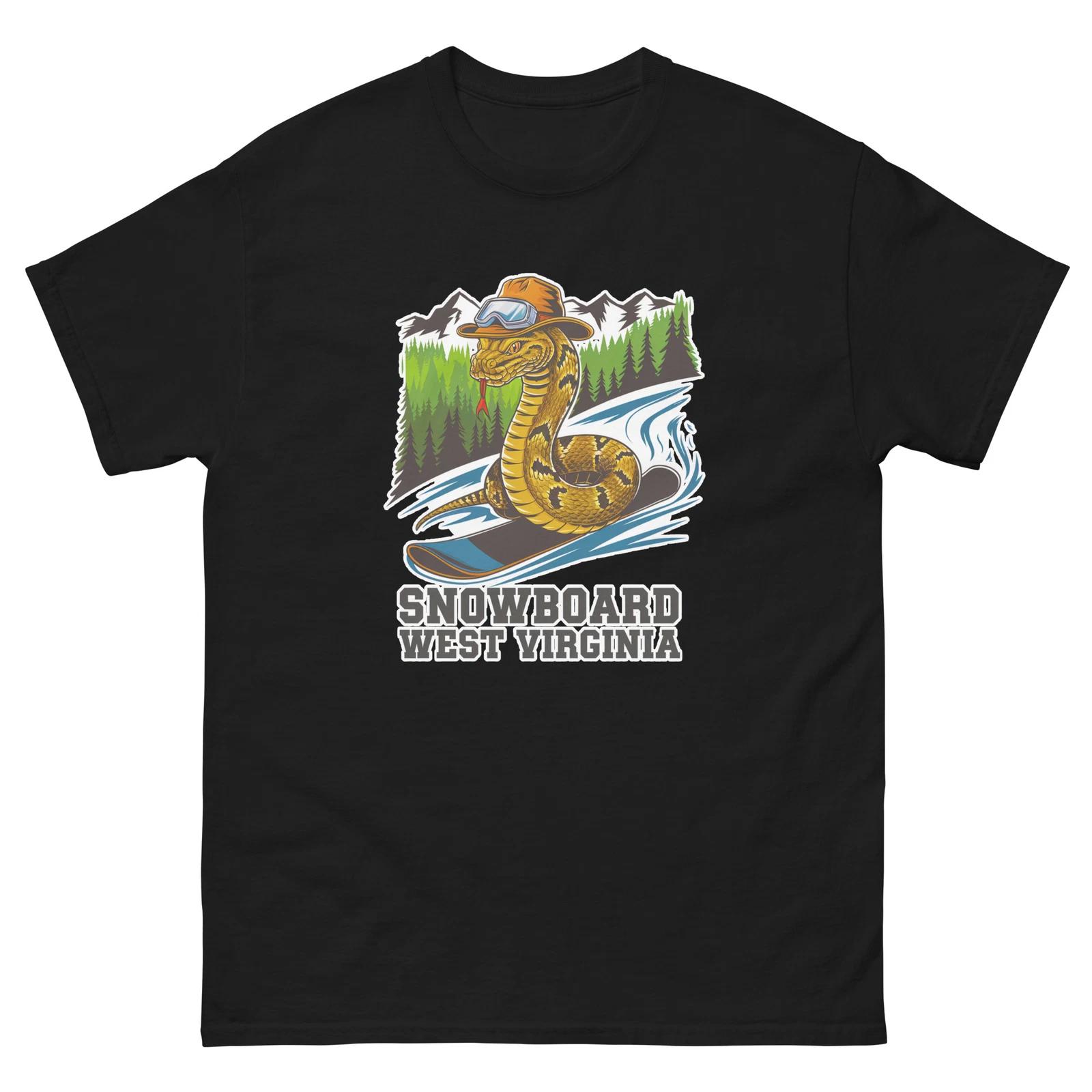 

Snowboard West Virginia Snake USA Snowboarding Animal T-Shirt M