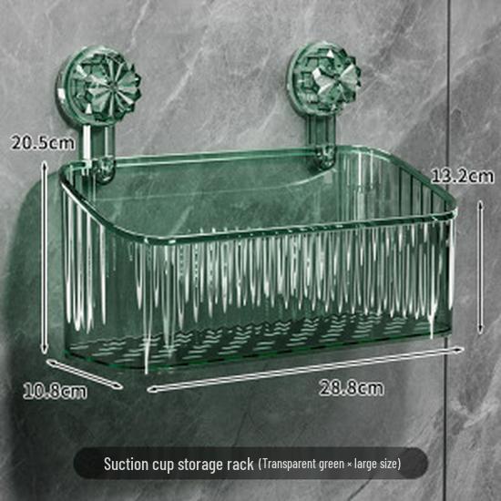 Wandmontiertes Badezimmer-Aufbewahrungsregal mit Saugnäpfen für Toilettenartikel