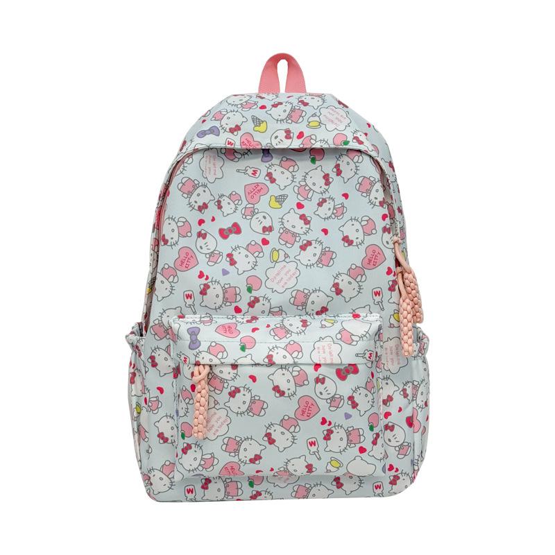 Schoolbag Japanese Cartoon Cute Cat Large Capacity Backpack Campus Student Class Schoolbag Versatile Casual Girl Backpack