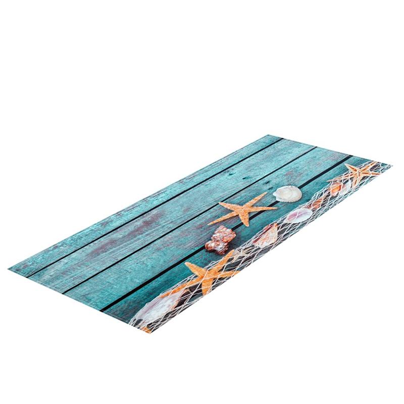 Teppich im Ozean-Stil mit Muster, rutschfest, für den Flur, Eingangsbereich, Strand-Ozean-Druck-Teppich