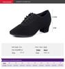 Women's Professional Latin Dance Shoes with Mid-High Heel and Soft Sole for Ballroom, Teacher Training, and Square Dancing.
