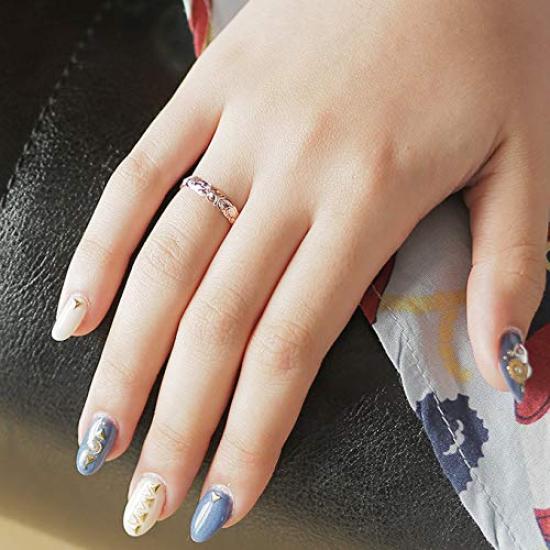 Hawaiian Jewelry Ring Pinky Ring 4mm Pink Gold Silver Wave Plumeria Jewelry [LocoMocoAloha] [Genuine Product]