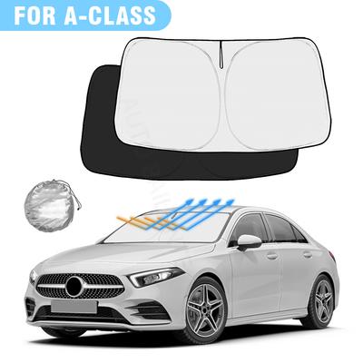 Für Mercedes Benz A-Klasse W169 W168 W176 Auto Windschutzscheiben-Sonnenschutz Abdeckung Frontscheiben-Sonnenschutz Visier Auto Innenraum UV-Schutz