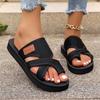 Women's Breathable Mesh Slip-On Sandals, Flat Slippers with Lightweight EVA Foam Sole