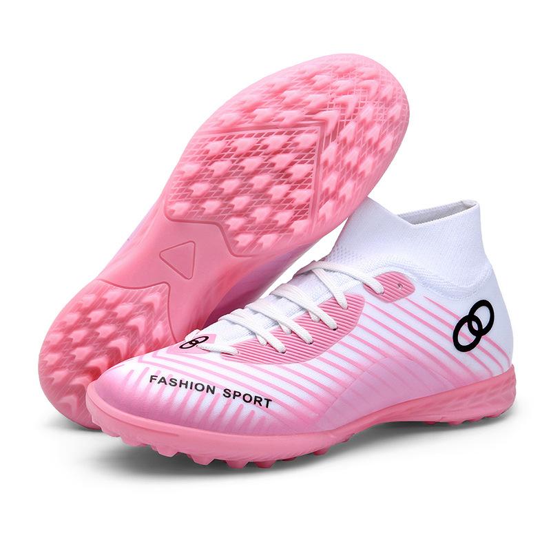 2025 Seamless fly-woven AG long nails TF broken nails football shoes for men and women high-top students training competition one piece 2025