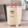 Ins Wind Light Luxury Garbage Can Household High Appearance Level Pressing Spring Lid Cute Cartoon Slit Garbage Can Compost Bin