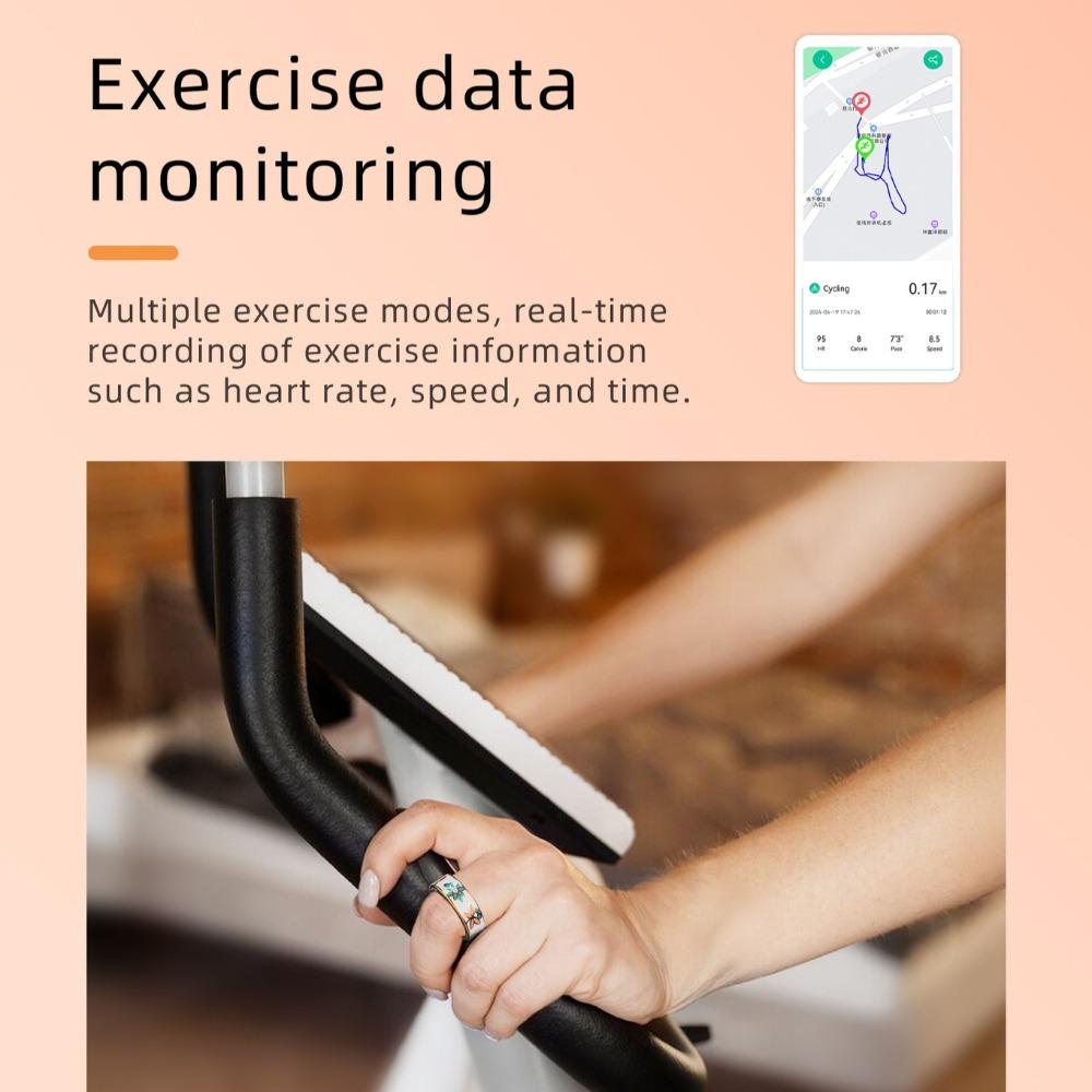 R18 Smart Ring Enamel Color Heart Rate Blood Pressure Oxygen Sleep Monitoring SmartHealth Women's Ring