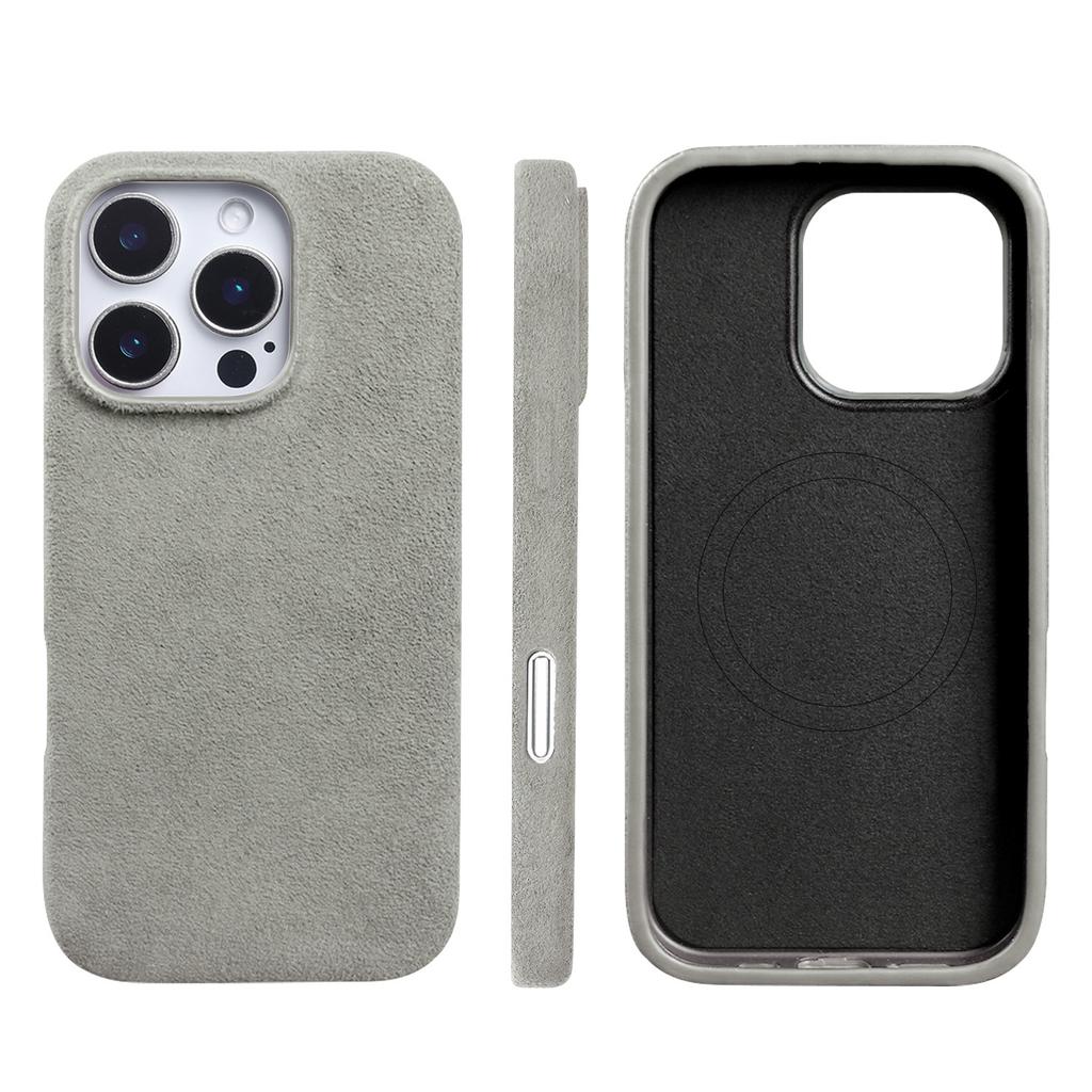 Magnetic Alcantara Suede Phone Case for iPhone 17 Pro Max Air 17 16 Pro 15 14 Plus 13 12  All-inclusive Wireless Charging Cover