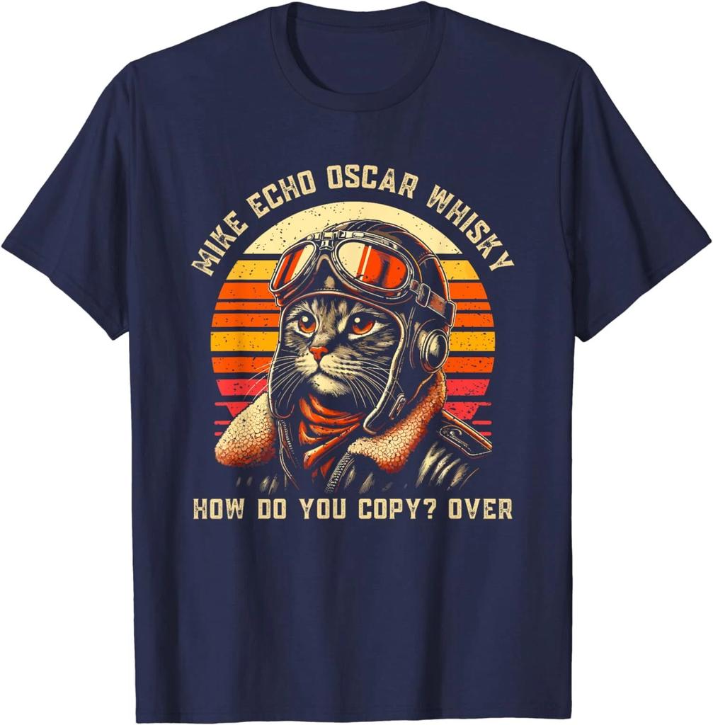 Funny Cat Pilot Mike Echo Oscar Whisky How Do You Unisex T-Shirt