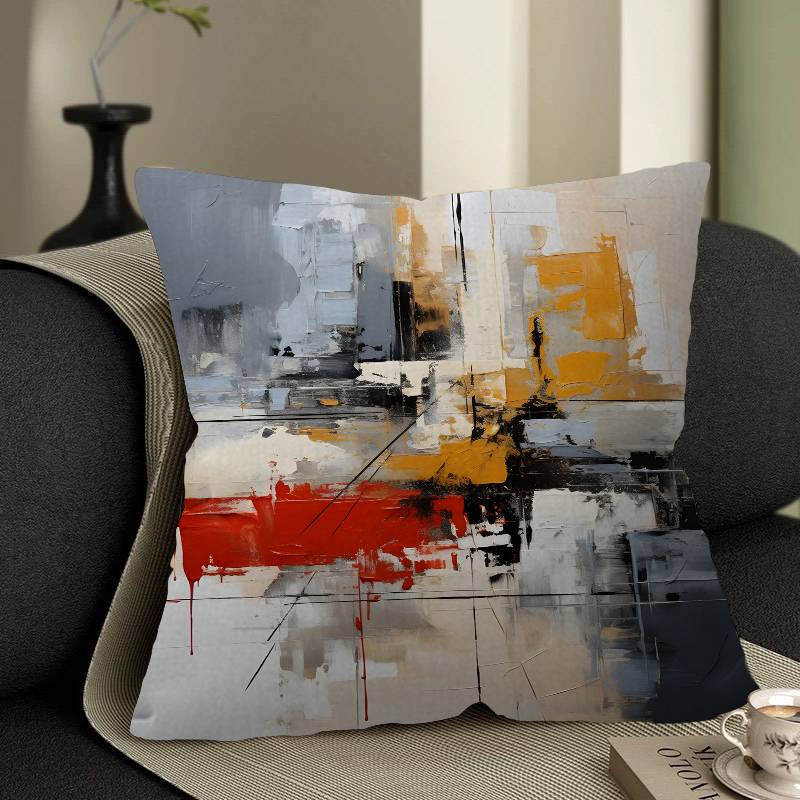 Красочная абстрактная картина Персонализированная фотография текст домашние декоративные подушки Бытовые подарки 45x45 см 12x12Inch