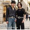 Studded Western Bling Dance [SNOEAKRH] Belt, Rhinestone, Y2K, Style, Sparkling, Sequins, Glitter, Bling, Unisex, Party, (Silver)