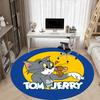 1pc Tom Jerry Office Round Area Rug, Indoor Mat Suitable For Office, Under Office Chairs Bedroom Living Room Home Decor, Room Deco