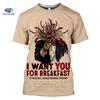 Camiseta con estampado 3D de Cthulhu y Lovecraft, camiseta Miskatonic para hombres, camiseta divertida con cuello redondo de llamada de Cthulhu, Top de verano para mujeres