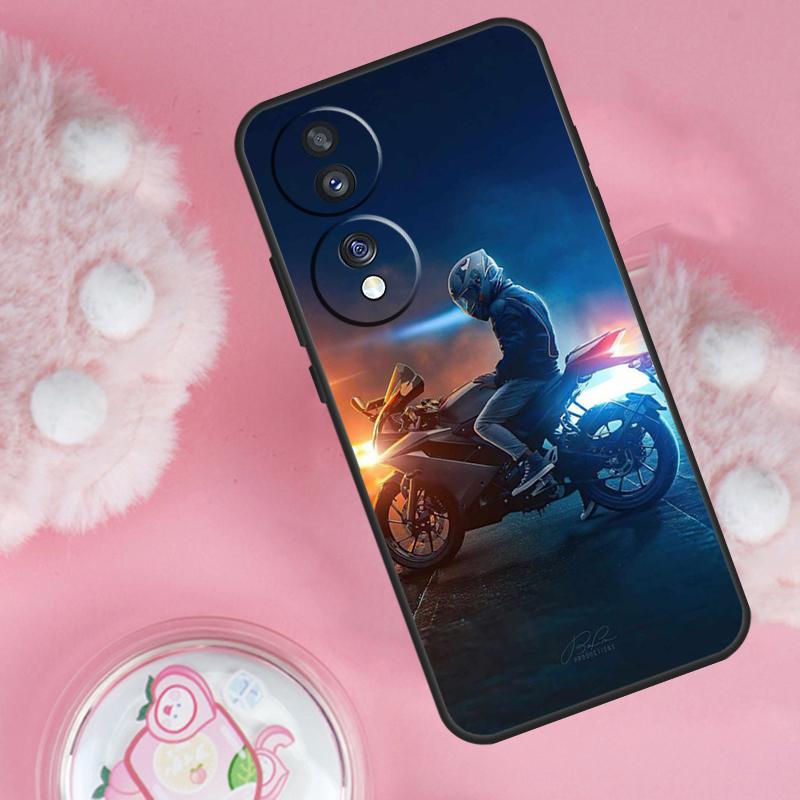 Fashion Motorcycle Man Case For Honor 200 Pro 50 70 90 Lite X9b X9a X8b X8a X8 X9 X9c Honor Magic 7 6 5 Lite Cover