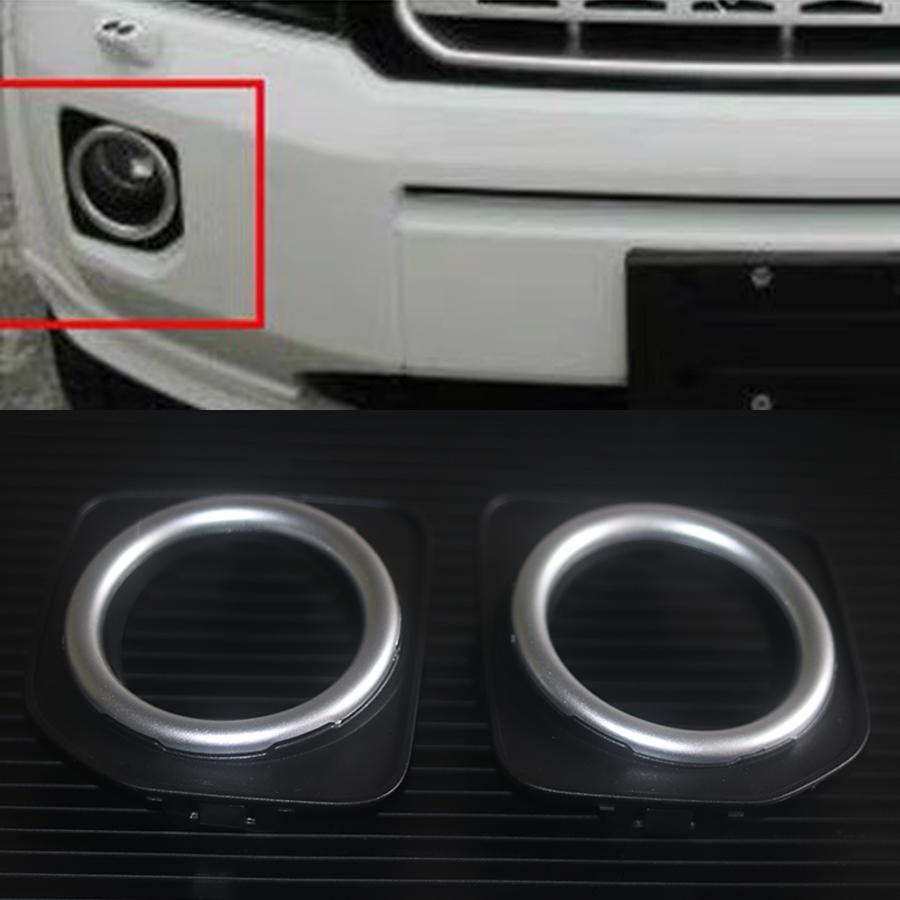 Wooeight 2X Front Bumper Fog Lamp Foglight Cap Frame Grill Bezel For Land Rover Discovery 4 2010-2013 2014-2016 Auto Replacment