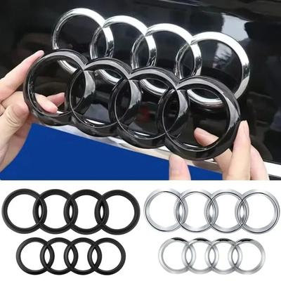 ABS Engine Front Grille Trunk Logo for A1 A3 A4 B5 B6 B7 B7 A5 A6 C5 C6 A7 A8 Q2 Q3 Q5Q7 S3 RS3 S4 RS4 S7 Car Accessories