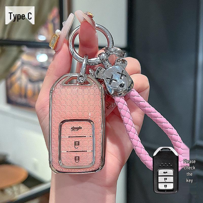 Compatible Key Cases for CRV, Civic, Accord, XRV, Vezel, Crown Road, Breeze, and Stylish Lingpai.