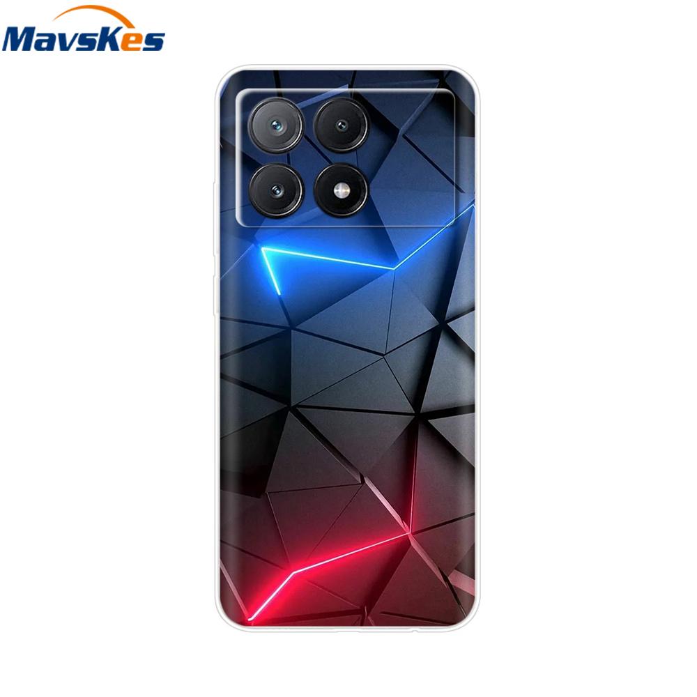 Handyhülle Für Poco X6 Pro Hülle Abdeckung Niedliche Klare Weiche Silikonhüllen Für Poco X6 Pro Hülle PocoX6 Pro Rückseite Coque Fundas