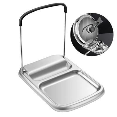 Porta spatola multifunzionale resistente alla corrosione salvaspazio con coperchio per pentola in acciaio inossidabile Accessori per la cucina