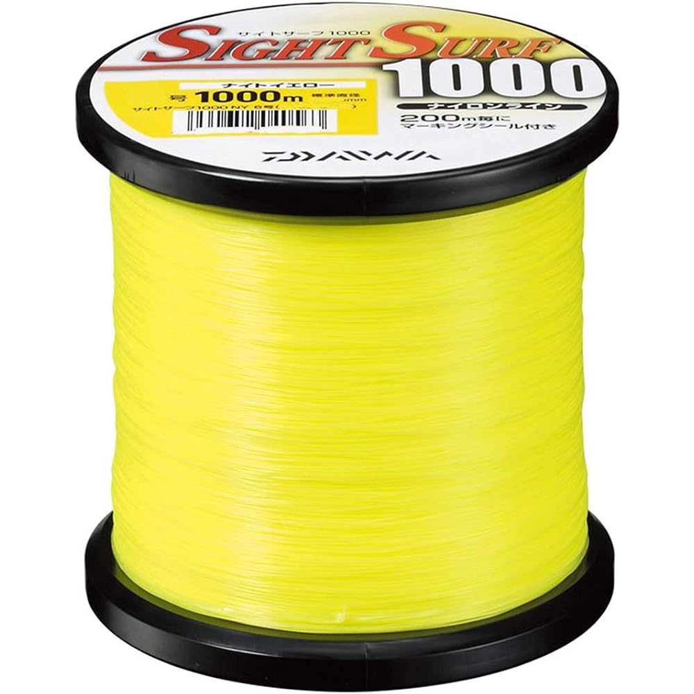 Daiwa Nylon Line Sight Surf 2 3号 1000m Night Yellow Fishing Line