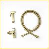 Juego de ducha de mano con rociador de bidé de latón dorado cepillado, accesorios de baño para ducha de pared, grifo de bidé, boquilla de rociado autolimpiante