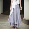 25 Jarní/Letní Chladný Tón Tencel Bambus Vrstvená Dvouvrstvá Maxi Swing Midi Sukně