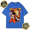 Dragon Ball 2026 New Hot Summe T-Shirt Gohan Goku Father-Son Retro Red Frame Print 100_ Cotton Oversized Tee for Men Women Kids