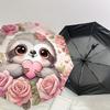 1pc Sloth Heart Automatic Open/Close Umbrella Compact Folding Umbrella with 8-Rib Shaft for Women/Men, Elegant Birthday1176S