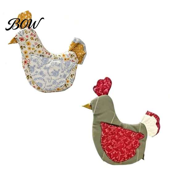 Farmhouse Kitchen Oven Mitts 2PCS Insulated Mitts, Cute Chicken Shape Pot Holders, Heat Decorative Holders Resistant Cotton Gloves, for 2pcs