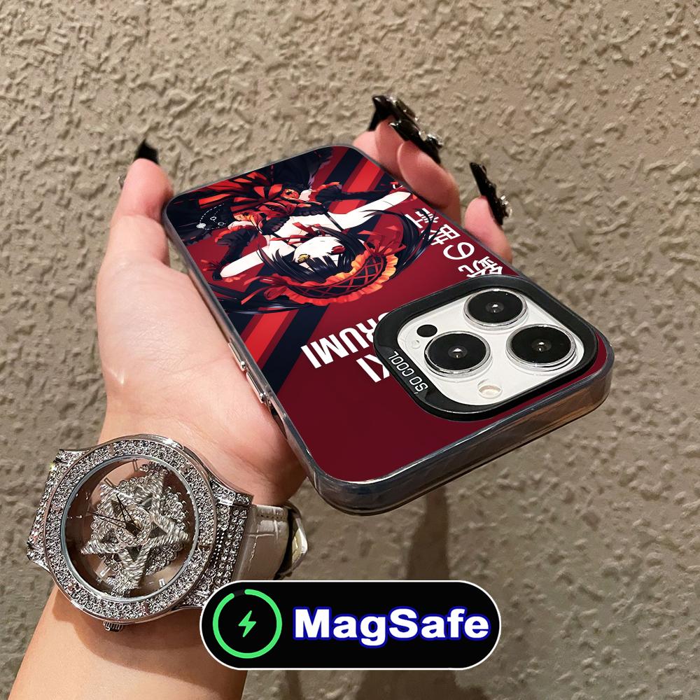 Date a Live Kurumi Tokisaki Phone Case for iPhone 16 15 14 13 12 11 Pro Max Plus MagSafe Translucent Colour Protective Luxury