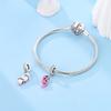 Charm Bead Charms Authentic copper Pink Bow Tie Girl Shoes Bead Charms Compatible With Bracelets Women Jewellery Diy Fine Gift Accessory
