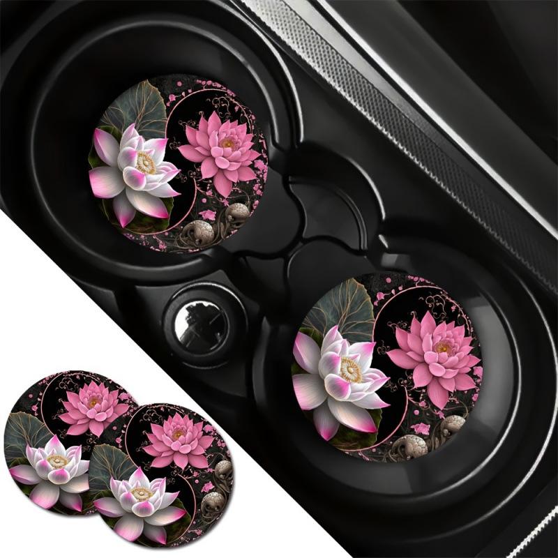 Autumn Car Cup Holder Coaster - Water Absorbent Accessory