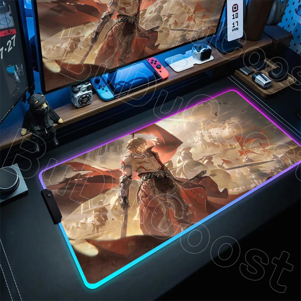 HD Print Honkai Star Rail Phainon Mydei Anaxa Computer Mouse Pad RGB Mousepad Office Game Keyboard Desk Mats Xxl Large Mause Pad