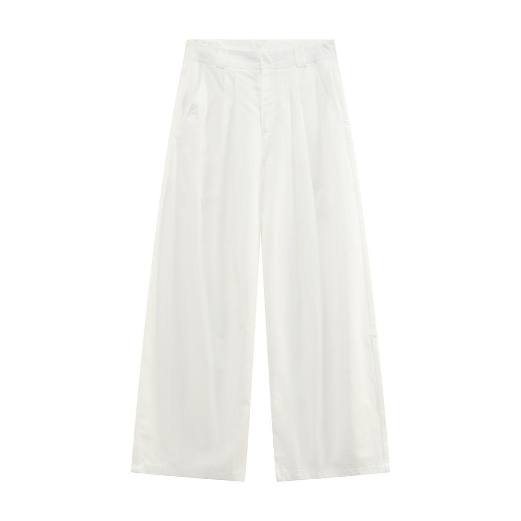 Lyocell Three-dimensional Pleated Silhouette High-waisted Casual Pants Men's Loose Drape Wide-leg Pants