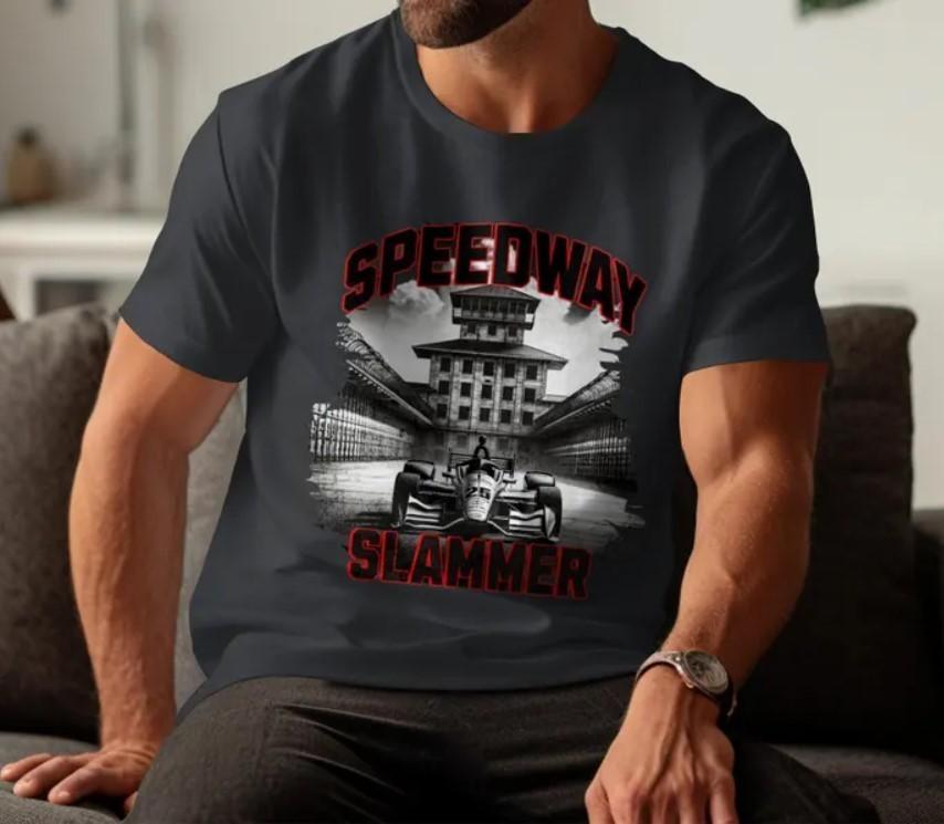 Speedway Slammer T-Shirt, Race Car Tee, Vintage Racing Shirt Unisex T-Shirt M