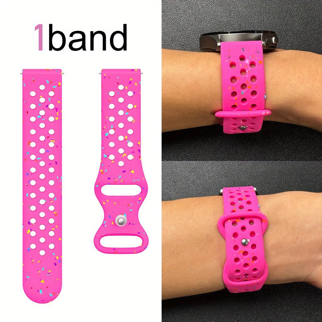 20/22mm Kleurrijk Siliconen Band met Vlindergesp in Achtvorm voor Huawei Watch GT5/Watch7, Ademend Zweetbestendig
