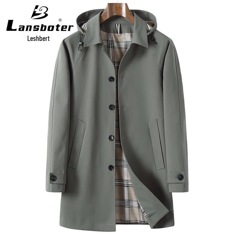 

Мужская демисезонная куртка-ветровка большого размера средней длины с капюшоном 170/M