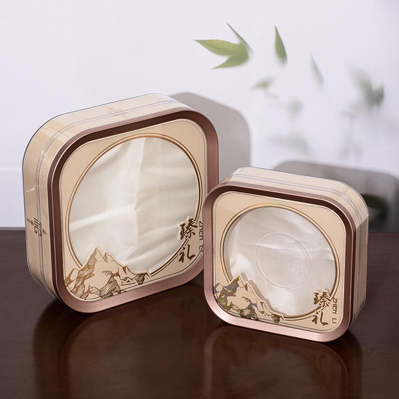 Luxury Transparent Gift Box for Bird s Nest, Cordyceps, Antler, Sea Cucumber & Dendrobium 25.5x25.5x7.7cm