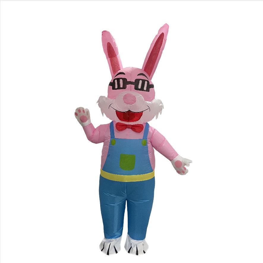 Halloween Pink Rabbit Inflatable Costume for Festivals, Parties, and Events