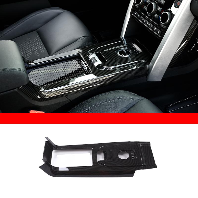 Car Interior Carbon Fiber Style Modified Stickers For Land Rover Discovery Sport 2015-2019 Auto Gear Shift Panel Cover Accessory