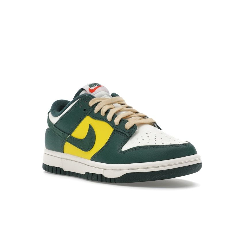 Nike Dunk Low Noble Green Women Sneakers Sail Opti-Yellow Picante-Red FD0350-133